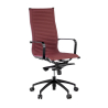 Poltrona da ufficio design Brenton, schienale alto, struttura nera, ecopelle