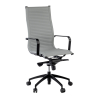 Poltrona da ufficio design Brenton, schienale alto, struttura nera, ecopelle