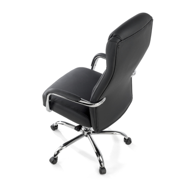 poltrona da ufficio nero deluxe ecopelle braccioli imbottiti 8