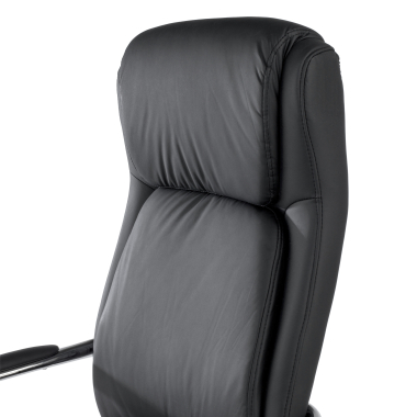 poltrona da ufficio nero deluxe ecopelle braccioli imbottiti 6