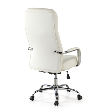 poltrona da ufficio bianco deluxe ecopelle braccioli imbottiti 9