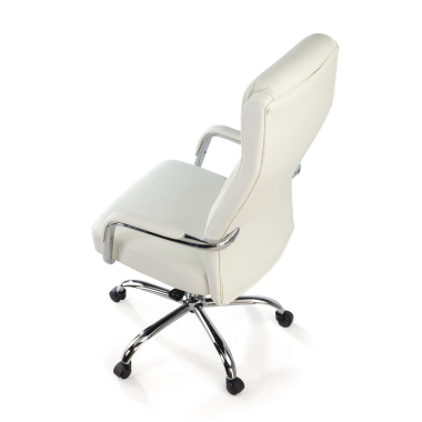 poltrona da ufficio bianco deluxe ecopelle braccioli imbottiti 8