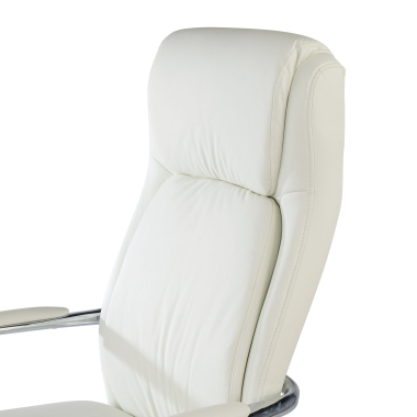 poltrona da ufficio bianco deluxe ecopelle braccioli imbottiti 6