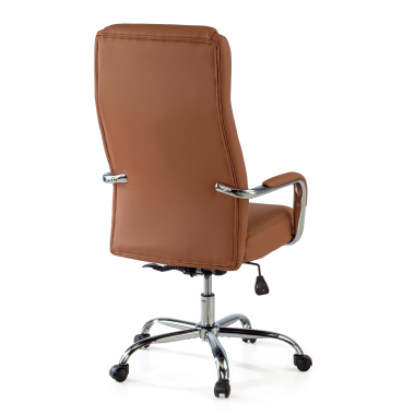 poltrona da ufficio marrone deluxe ecopelle braccioli imbottiti 9