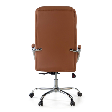 poltrona da ufficio marrone deluxe ecopelle braccioli imbottiti 7