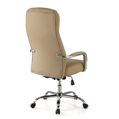 poltrona da ufficio beige deluxe ecopelle braccioli imbottiti 9