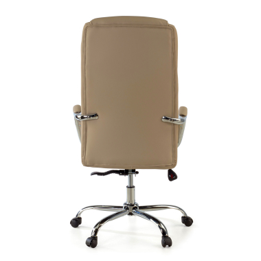 poltrona da ufficio beige deluxe ecopelle braccioli imbottiti 7