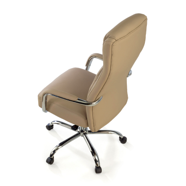 poltrona da ufficio beige deluxe ecopelle braccioli imbottiti 8