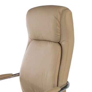 poltrona da ufficio beige deluxe ecopelle braccioli imbottiti 6