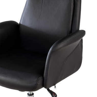 poltrona da ufficio nero king ecopelle braccioli imbottiti 5