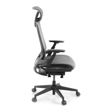 sedia da ufficio grigio apollo rete transpirante braccioli regolabili 3d supporto lombare poggiatesta 4
