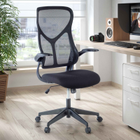 Sedia da studio Raptor, braccioli pieghevoli, schienale ergonomico