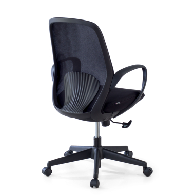 sedia girevole nero whisper rete transpirante braccioli fissi 8