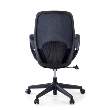 sedia girevole nero whisper rete transpirante braccioli fissi 7