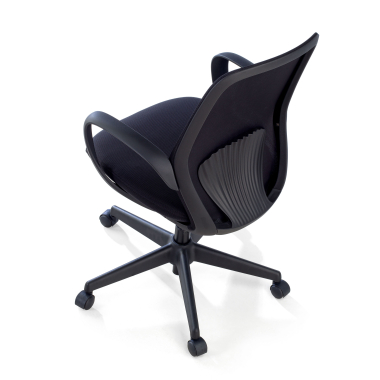 sedia girevole nero whisper rete transpirante braccioli fissi 9