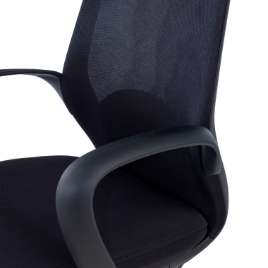 sedia girevole nero whisper rete transpirante braccioli fissi 4