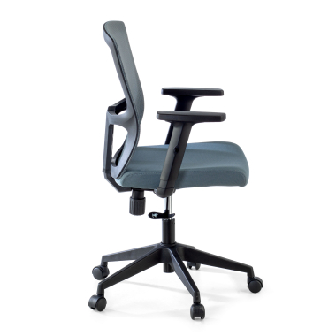 sedia girevole grigio pivot rete transpirante braccioli regolabili 1d 4