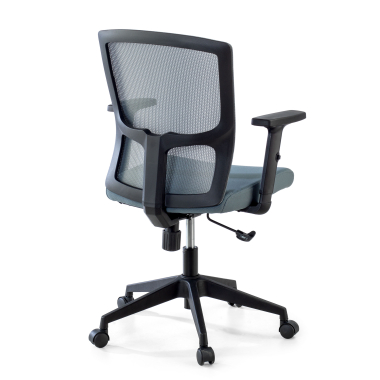 sedia girevole grigio pivot rete transpirante braccioli regolabili 1d 5