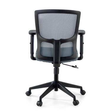 sedia girevole grigio pivot rete transpirante braccioli regolabili 1d 6