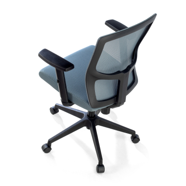 sedia girevole grigio pivot rete transpirante braccioli regolabili 1d 7