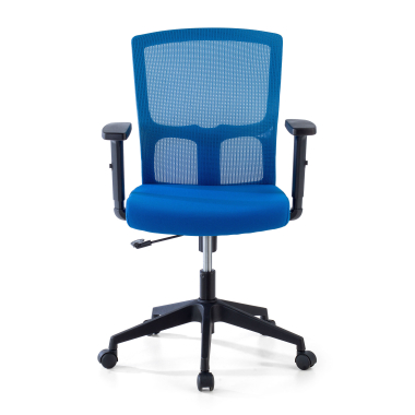 sedia girevole blu pivot rete transpirante braccioli regolabili 1d 3