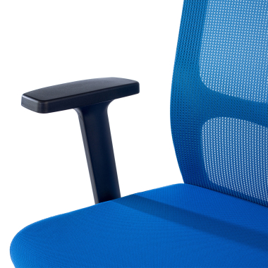 sedia girevole blu pivot rete transpirante braccioli regolabili 1d 8