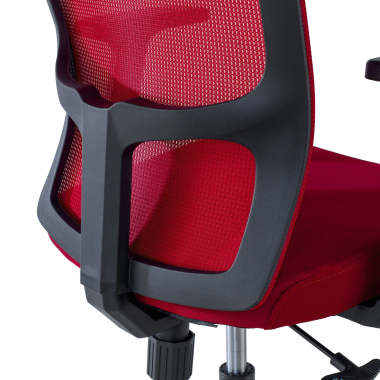 sedia girevole rosso pivot rete transpirante braccioli regolabili 1d 10