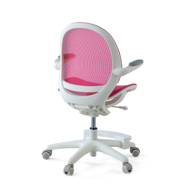 sedia scrivania per bambini rosa ergokid rete transpirante braccioli ribaltabili 9
