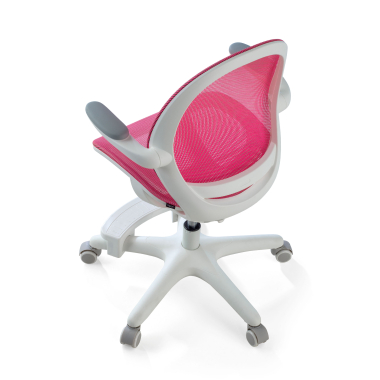 sedia scrivania per bambini rosa ergokid rete transpirante braccioli ribaltabili 8