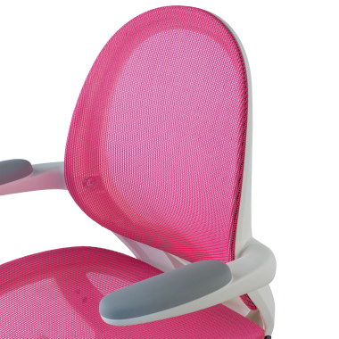 sedia scrivania per bambini rosa ergokid rete transpirante braccioli ribaltabili 5