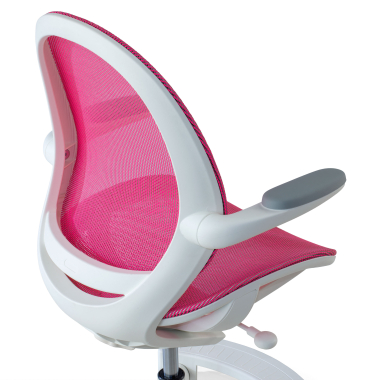 sedia scrivania per bambini rosa ergokid rete transpirante braccioli ribaltabili 6