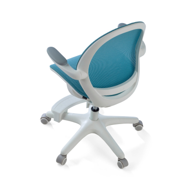 sedia scrivania per bambini blu ergokid rete transpirante braccioli ribaltabili 9