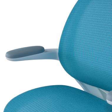 sedia scrivania per bambini blu ergokid rete transpirante braccioli ribaltabili 7