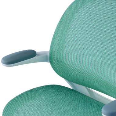 sedia scrivania per bambini verde ergokid rete transpirante braccioli ribaltabili 6