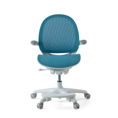 sedia scrivania per bambini blu ergokid rete transpirante braccioli ribaltabili 3