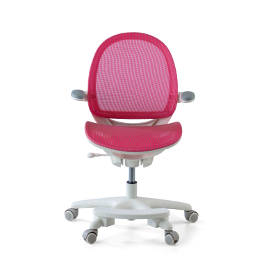 sedia scrivania per bambini rosa ergokid rete transpirante braccioli ribaltabili 3