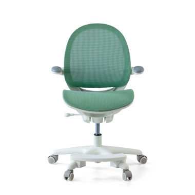sedia scrivania per bambini verde ergokid rete transpirante braccioli ribaltabili 3