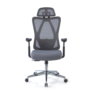 sedia ergonomica grigio matrix rete transpirante braccioli mobili supporto lombare poggiatesta 3