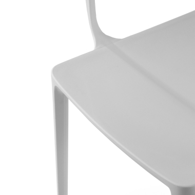 sedia da conferenza bianco loop di plastica braccioli fissi 7
