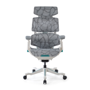 sedia gaming bianco verde dragonlord rete transpirante braccioli regolabili 6d supporto lombare poggiatesta 1