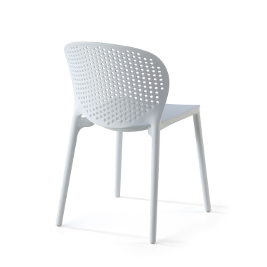 sedia da conferenza bianco tango di plastica senza braccioli 7