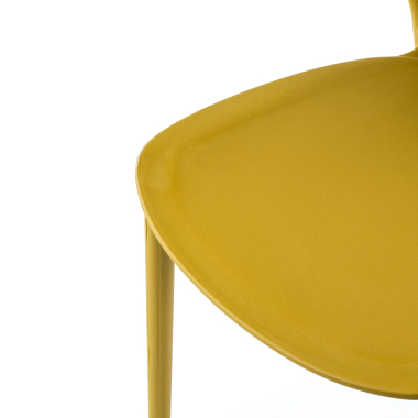 sedia da conferenza giallo tango di plastica senza braccioli 8