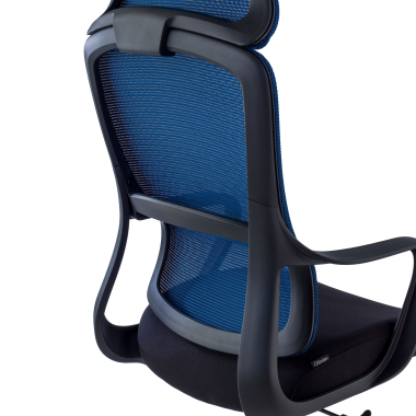 sedia da ufficio blu nebula rete transpirante braccioli fissi supporto lombare poggiatesta 5