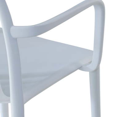 sedia da conferenza bianco omnia di plastica braccioli fissi 6