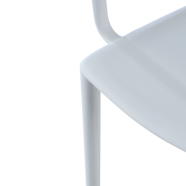 sedia da conferenza bianco omnia di plastica braccioli fissi 8