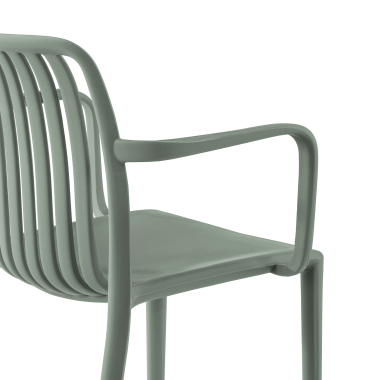 sedia da conferenza verde omnia di plastica braccioli fissi 6