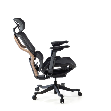 sedia ergonomica nero aeromax struttura nera rete transpirante braccioli regolabili 5d doppio supporto lombare poggiatesta 12