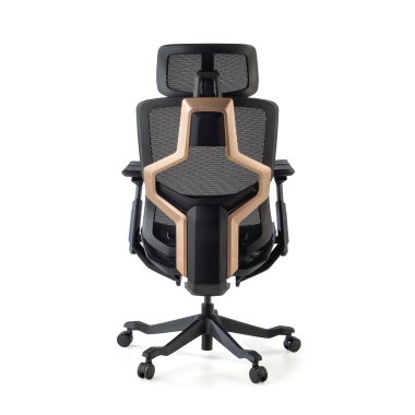 sedia ergonomica nero aeromax struttura nera rete transpirante braccioli regolabili 5d doppio supporto lombare poggiatesta 8