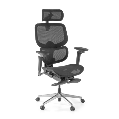 sedia ergonomica nero erghos x2 rete transpirante braccioli regolabili 5d doppio supporto lombare poggiatesta poggiapiedi estensibile 10