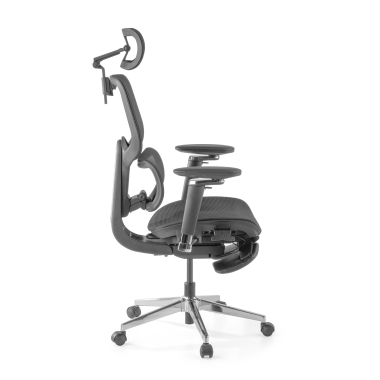sedia ergonomica nero erghos x2 rete transpirante braccioli regolabili 5d doppio supporto lombare poggiatesta poggiapiedi estensibile 11